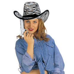 Strieborný plastový revolver